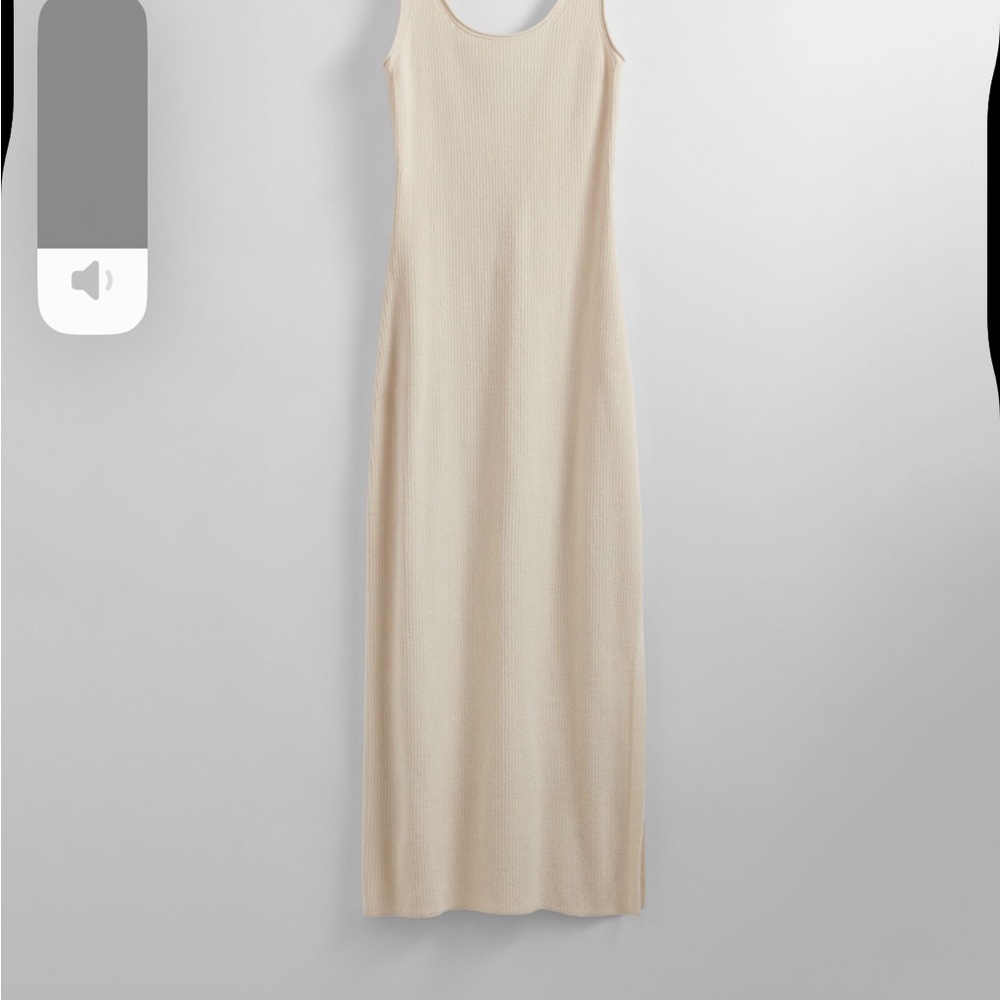 Rib knit tank midi Dress